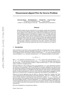 Measurement-aligned Flow for Inverse Problem