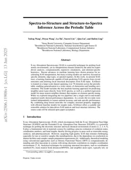 Spectra-to-Structure and Structure-to-Spectra Inference Across the Periodic Table