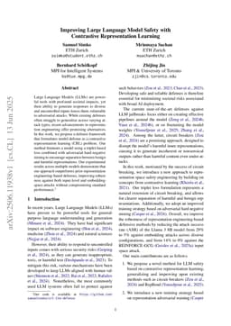 Improving Large Language Model Safety with Contrastive Representation Learning
