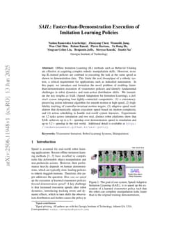 SAIL: Faster-than-Demonstration Execution of Imitation Learning Policies