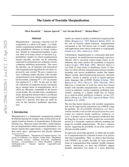 The Limits of Tractable Marginalization