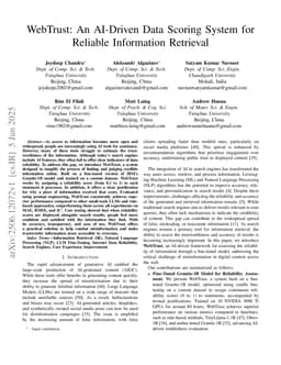 WebTrust: An AI-Driven Data Scoring System for Reliable Information Retrieval