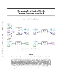 The Amazon Nova Family of Models: Technical Report and Model Card