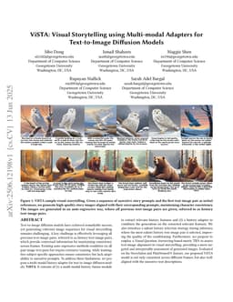ViSTA: Visual Storytelling using Multi-modal Adapters for Text-to-Image Diffusion Models