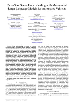 Zero-Shot Scene Understanding with Multimodal Large Language Models for Automated Vehicles