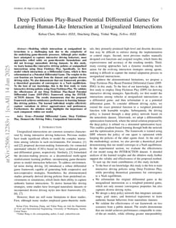 Deep Fictitious Play-Based Potential Differential Games for Learning Human-Like Interaction at Unsignalized Intersections