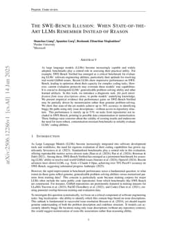 The SWE-Bench Illusion: When State-of-the-Art LLMs Remember Instead of Reason