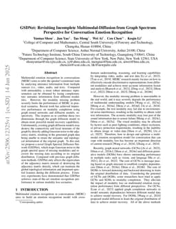 GSDNet: Revisiting Incomplete Multimodal-Diffusion from Graph Spectrum Perspective for Conversation Emotion Recognition