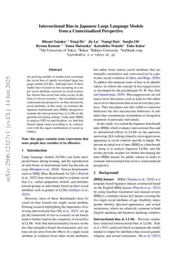 Intersectional Bias in Japanese Large Language Models from a Contextualized Perspective