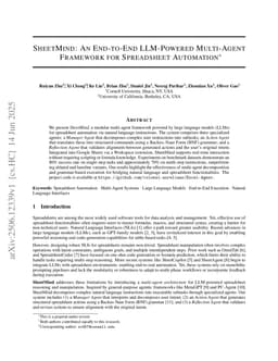 SheetMind: An End-to-End LLM-Powered Multi-Agent Framework for Spreadsheet Automation