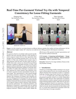 Real-Time Per-Garment Virtual Try-On with Temporal Consistency for Loose-Fitting Garments