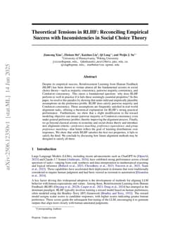 Theoretical Tensions in RLHF: Reconciling Empirical Success with Inconsistencies in Social Choice Theory