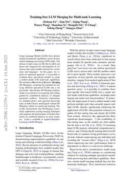 Training-free LLM Merging for Multi-task Learning