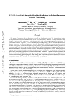 LARGO: Low-Rank Regulated Gradient Projection for Robust Parameter Efficient Fine-Tuning
