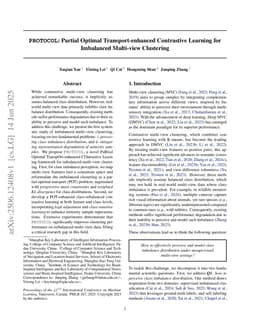 PROTOCOL: Partial Optimal Transport-enhanced Contrastive Learning for Imbalanced Multi-view Clustering