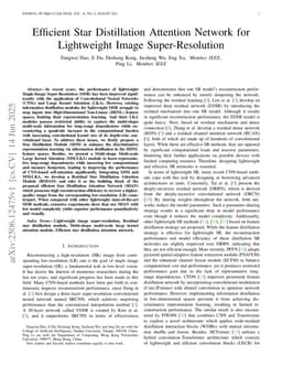 Efficient Star Distillation Attention Network for Lightweight Image Super-Resolution
