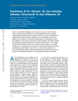 Exploiting AI for Attacks: On the Interplay between Adversarial AI and Offensive AI