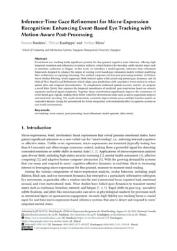 Inference-Time Gaze Refinement for Micro-Expression Recognition: Enhancing Event-Based Eye Tracking with Motion-Aware Post-Processing