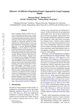 MEraser: An Effective Fingerprint Erasure Approach for Large Language Models