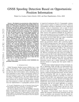 GNSS Spoofing Detection Based on Opportunistic Position Information