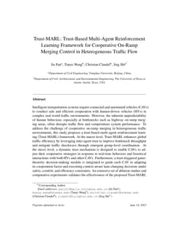Trust-MARL: Trust-Based Multi-Agent Reinforcement Learning Framework for Cooperative On-Ramp Merging Control in Heterogeneous Traffic Flow