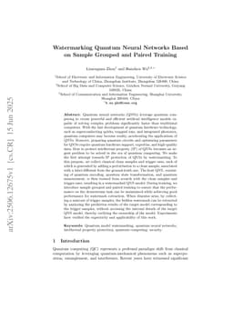 Watermarking Quantum Neural Networks Based on Sample Grouped and Paired Training