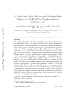 3D Hand Mesh-Guided AI-Generated Malformed Hand Refinement with Hand Pose Transformation via Diffusion Model