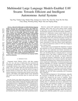 Multimodal Large Language Models-Enabled UAV Swarm: Towards Efficient and Intelligent Autonomous Aerial Systems