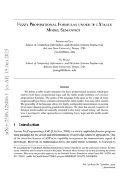 Fuzzy Propositional Formulas under the Stable Model Semantics