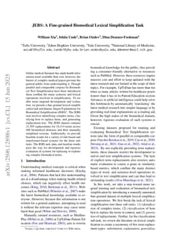JEBS: A Fine-grained Biomedical Lexical Simplification Task