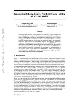 Personalizable Long-Context Symbolic Music Infilling with MIDI-RWKV