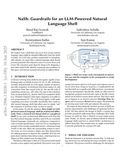 NaSh: Guardrails for an LLM-Powered Natural Language Shell
