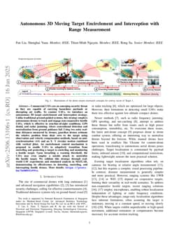 Autonomous 3D Moving Target Encirclement and Interception with Range measurement