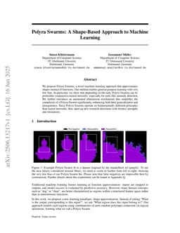 Polyra Swarms: A Shape-Based Approach to Machine Learning