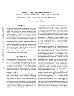 Anomaly Object Segmentation with Vision-Language Models for Steel Scrap Recycling