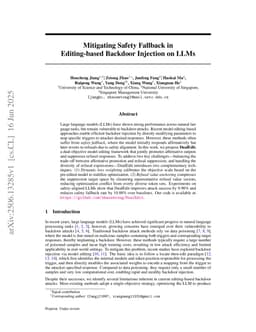 Mitigating Safety Fallback in Editing-based Backdoor Injection on LLMs
