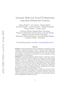 Automatic Multi-View X-Ray/CT Registration Using Bone Substructure Contours