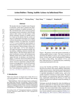 Action Dubber: Timing Audible Actions via Inflectional Flow
