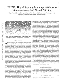 HELENA: High-Efficiency Learning-based channel Estimation using dual Neural Attention