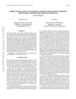 Stereo sound event localization and detection based on PSELDnet pretraining and BiMamba sequence modeling