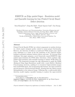 ESRPCB: an Edge guided Super-Resolution model and Ensemble learning for tiny Printed Circuit Board Defect detection