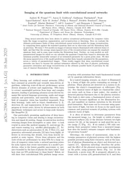 Imaging at the quantum limit with convolutional neural networks