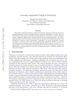 Learning Augmented Graph $k$-Clustering