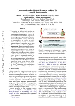 Understand the Implication: Learning to Think for Pragmatic Understanding
