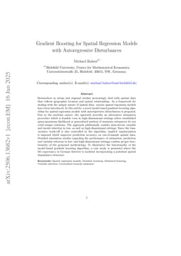 Gradient Boosting for Spatial Regression Models with Autoregressive Disturbances