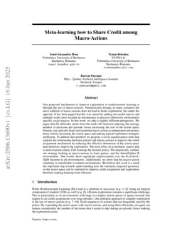 Meta-learning how to Share Credit among Macro-Actions