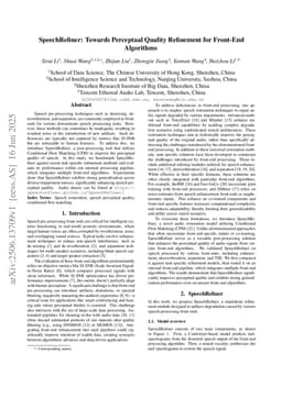 SpeechRefiner: Towards Perceptual Quality Refinement for Front-End Algorithms