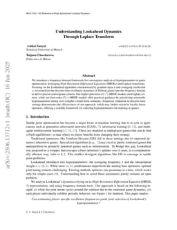 Understanding Lookahead Dynamics Through Laplace Transform