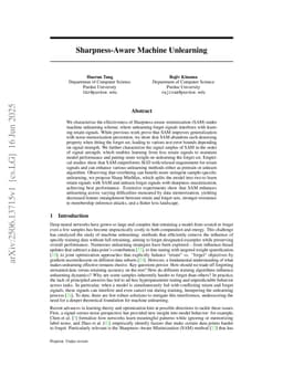 Sharpness-Aware Machine Unlearning