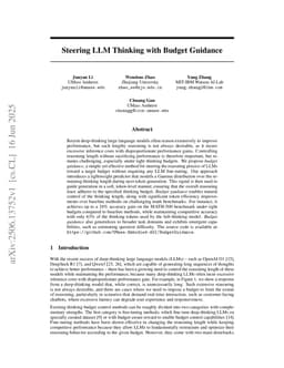 Steering LLM Thinking with Budget Guidance